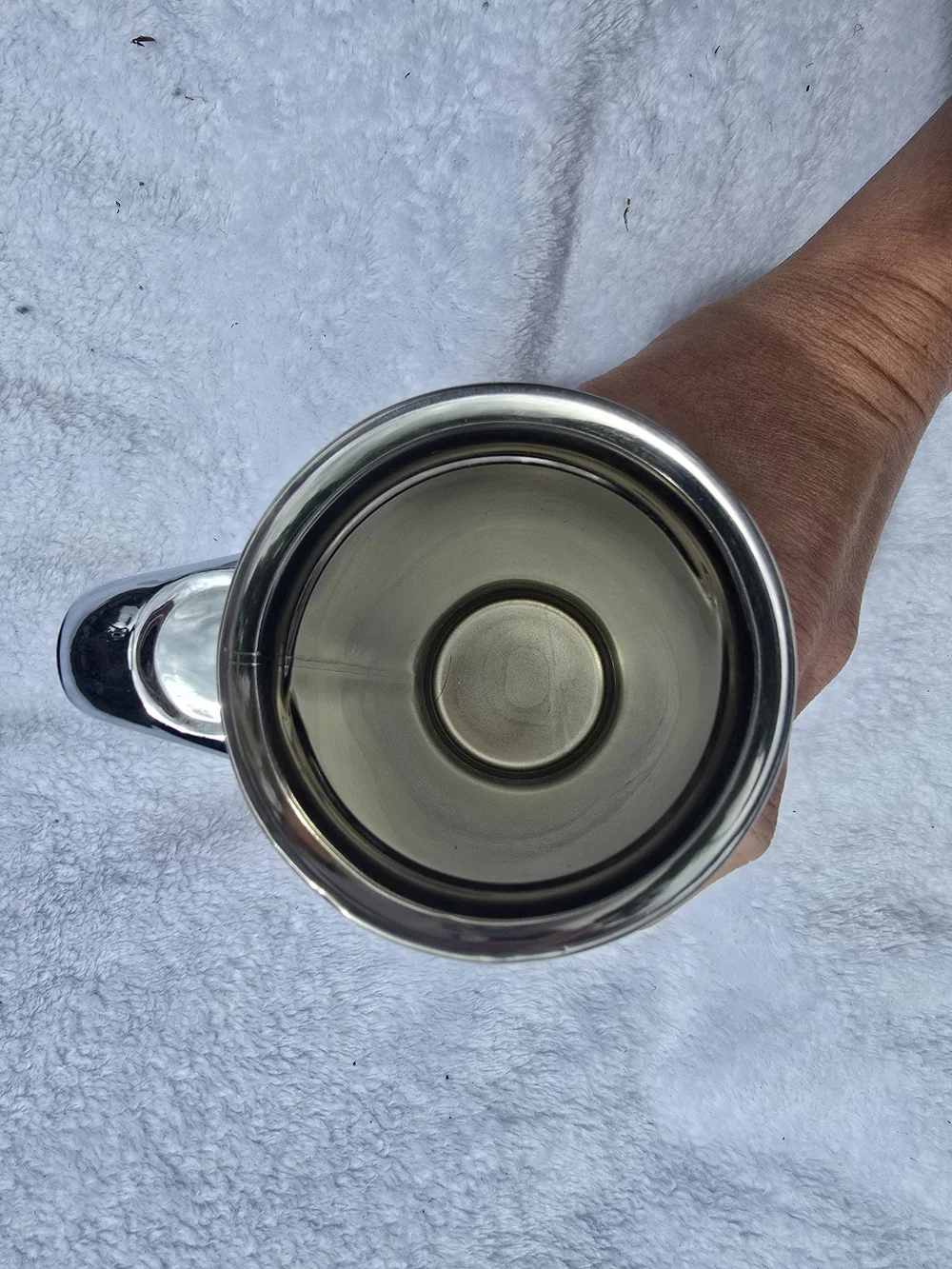 Aladdin Stainless Steel Travel Mug with Handle - Silver & Black